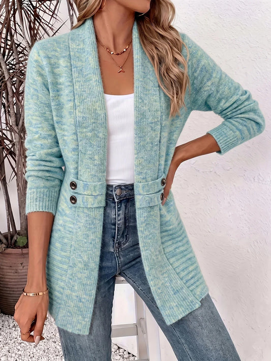 Michela | Cárdigan elegante para mujer - Abierto por delante y cintura entallada
